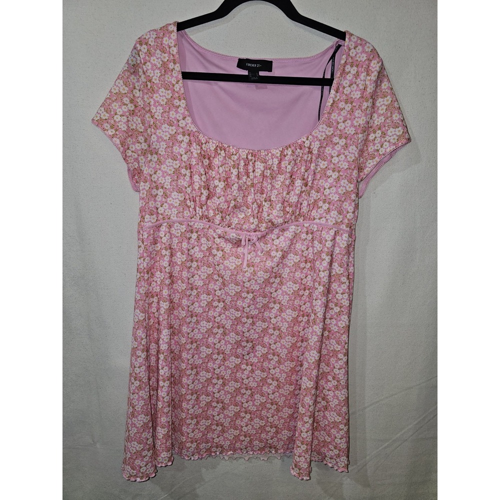 Womans Cottage Core Y2k Fairy Festival Dress Pink Size 1X Vintage 90s Boho